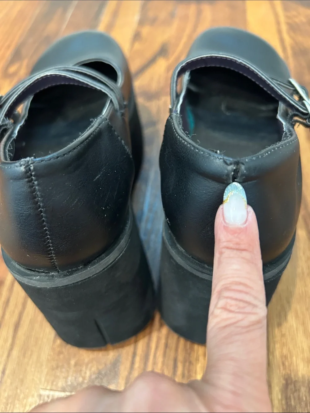 Demonia Kera -08 Black Flatform Mary Jane’s